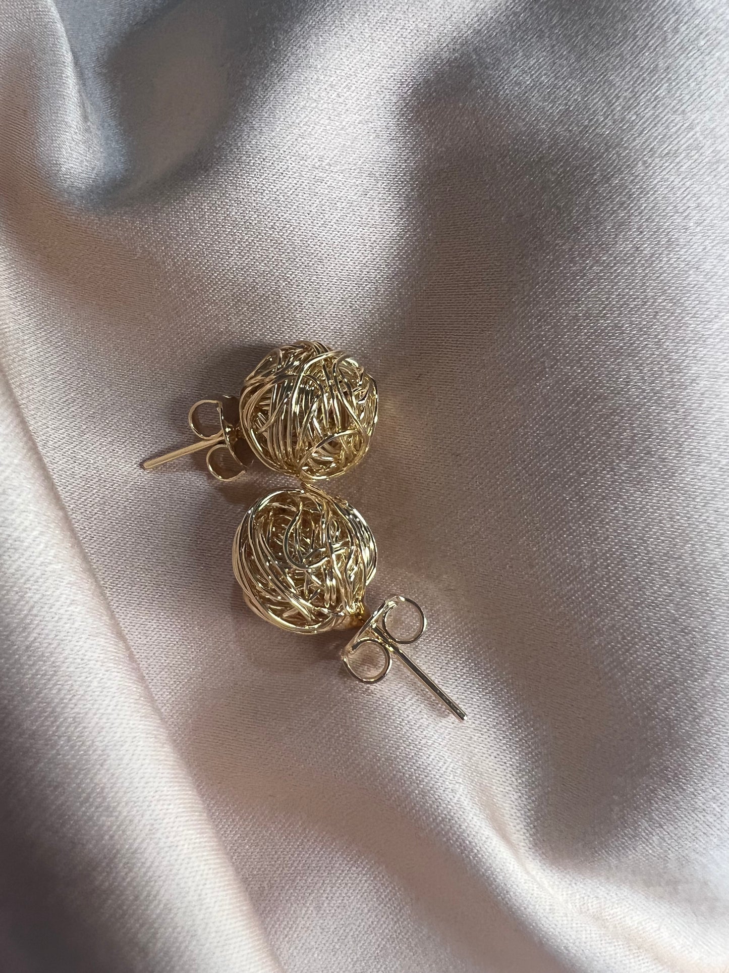 Wire Wrapped Stud Earrings