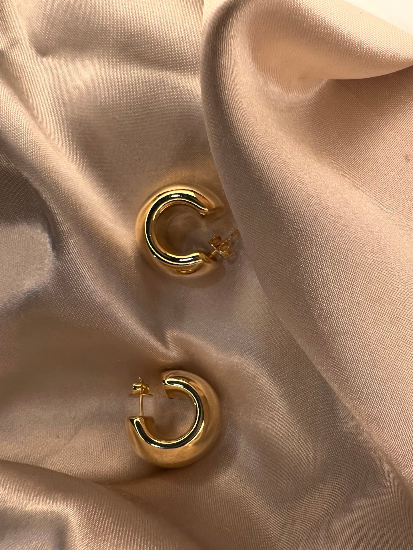 Thick Huggie Hoop Earrings
