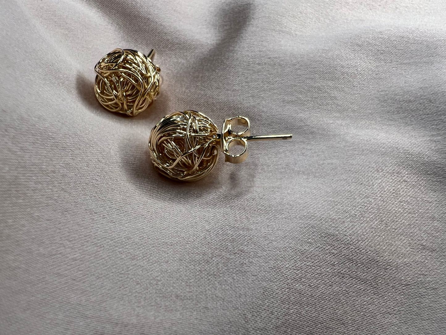 Wire Wrapped Stud Earrings