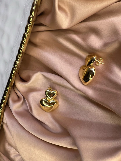 Double Heart Earrings