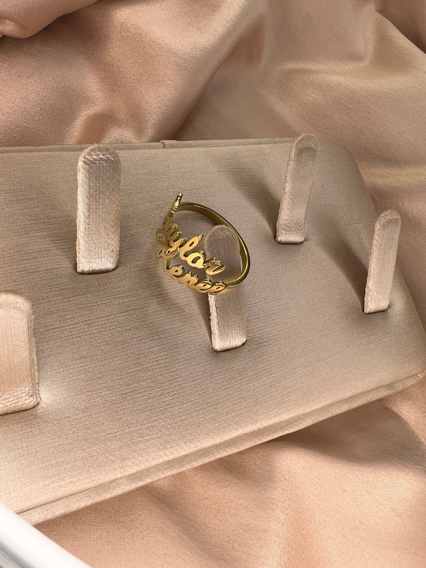 Custom Double Name Ring