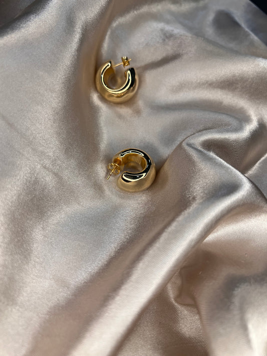 Thick Huggie Hoop Earrings