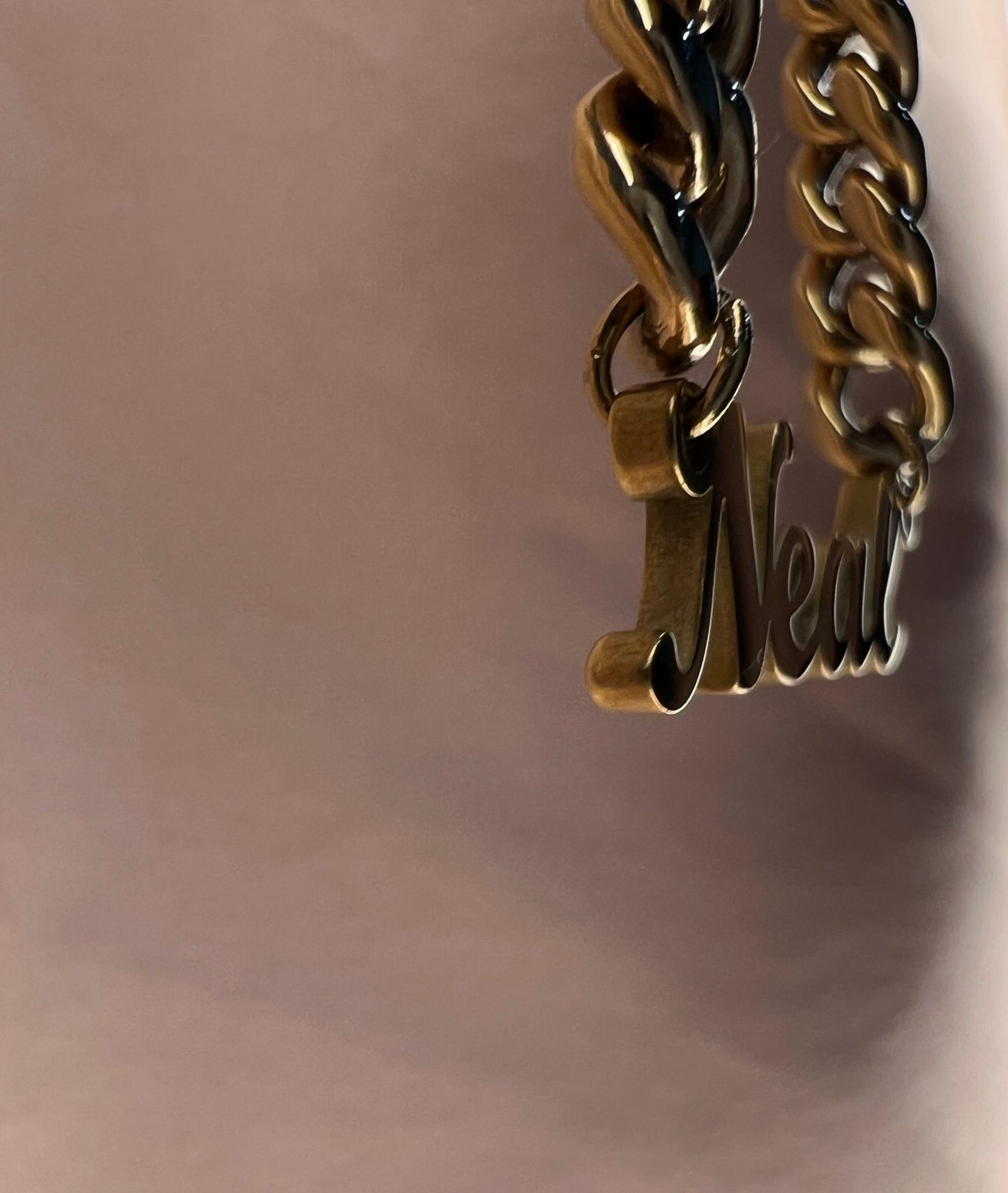 Custom Name Plate on Cuban Link Chain