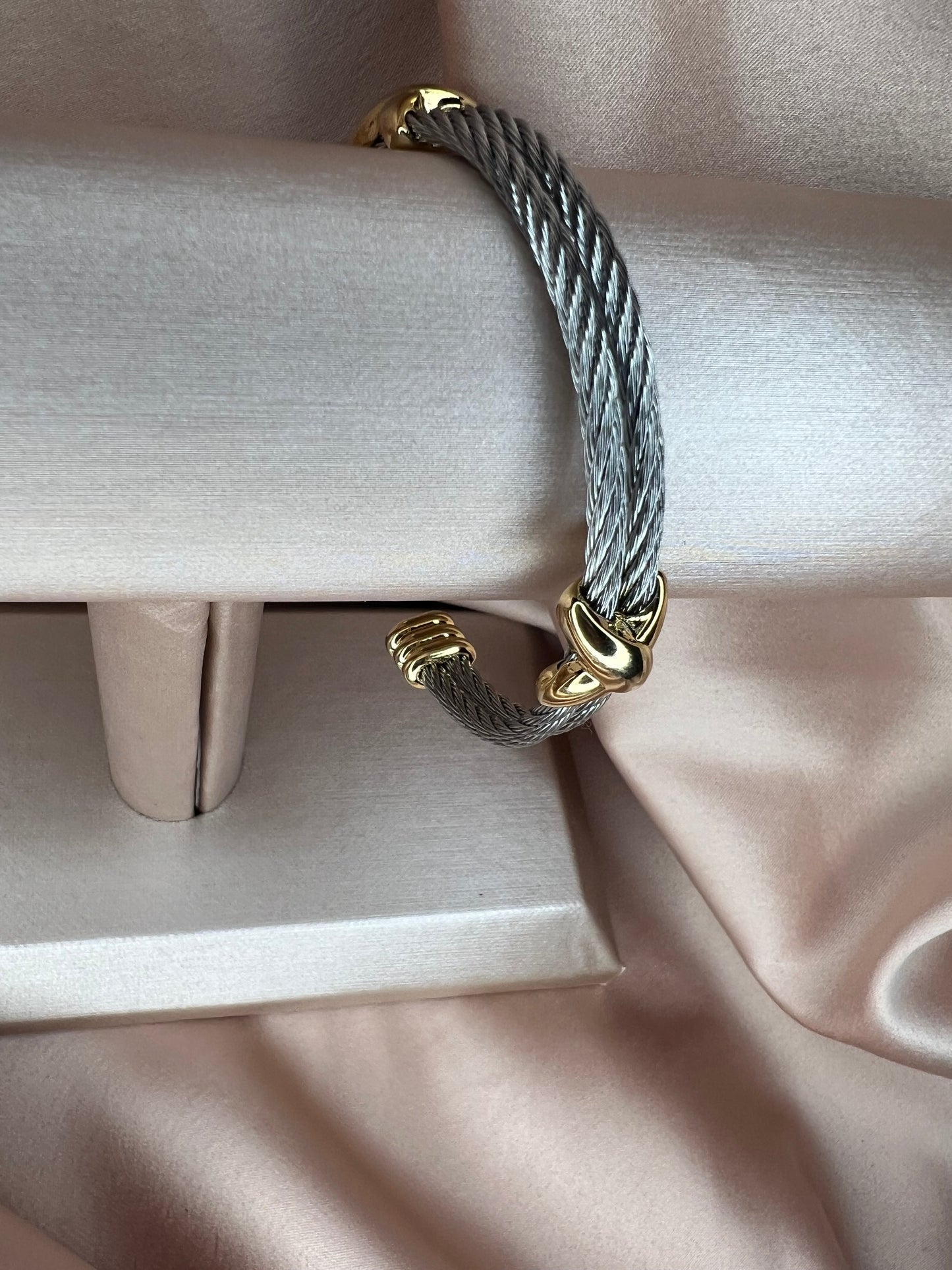 Silver Double Cable Bracelet