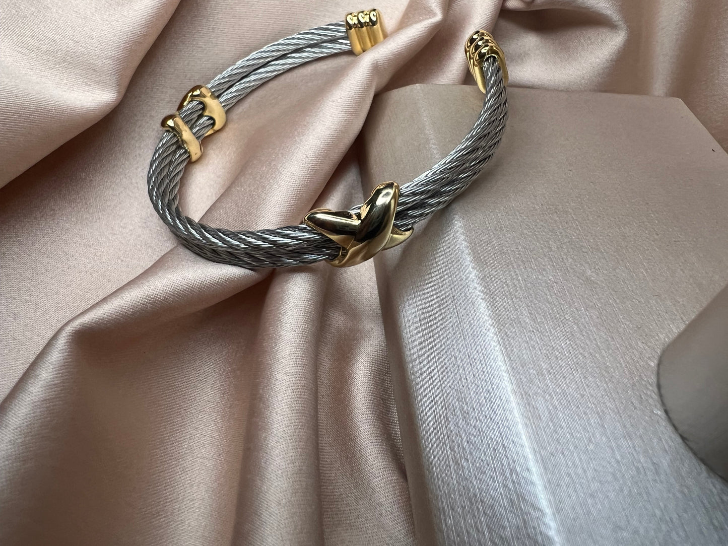 Silver Double Cable Bracelet