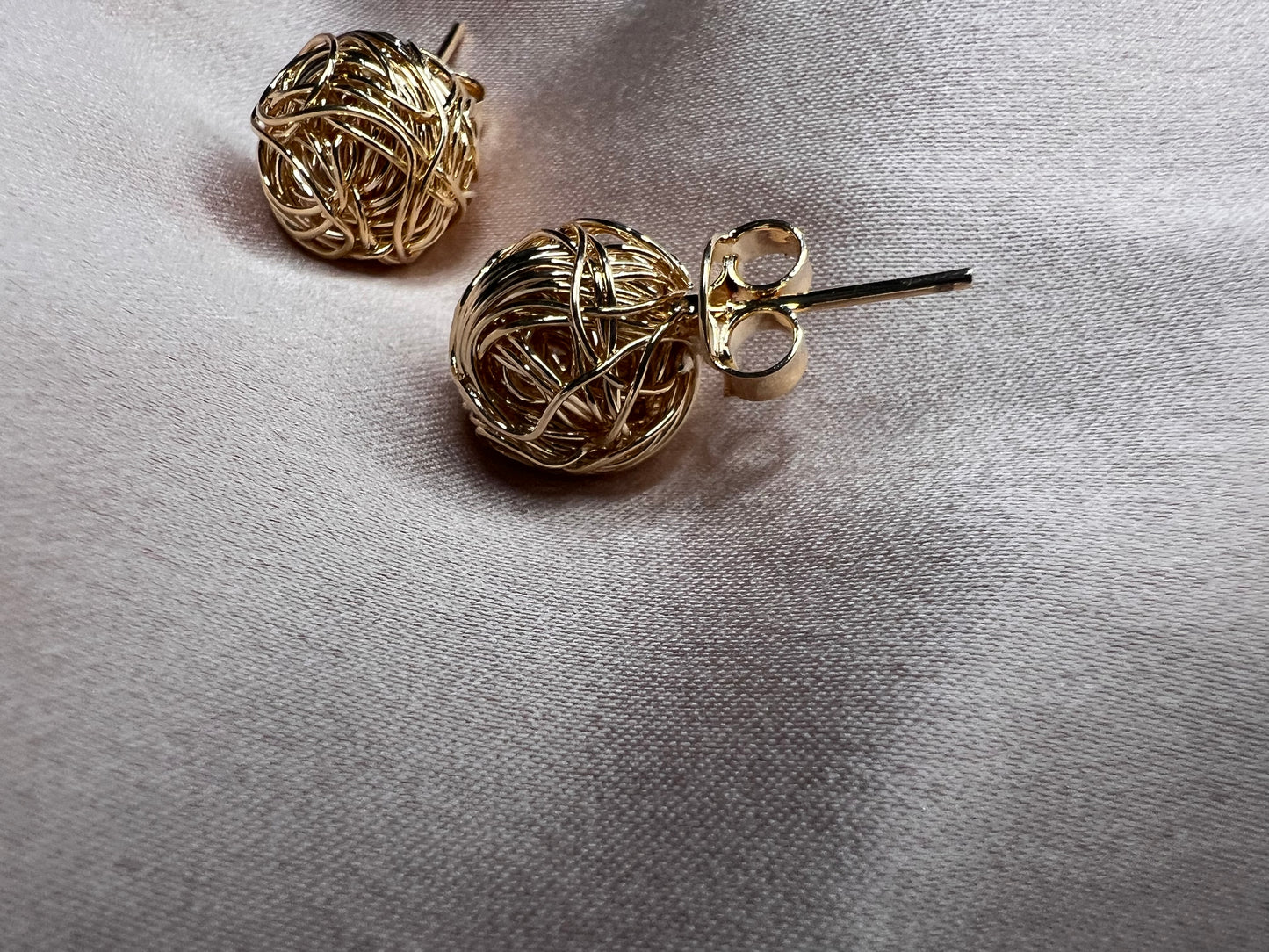 Wire Wrapped Stud Earrings