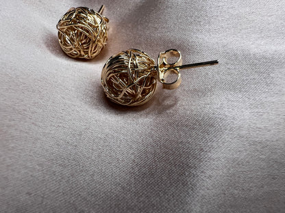 Wire Wrapped Stud Earrings