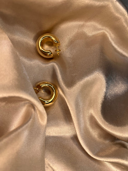 Thick Huggie Hoop Earrings