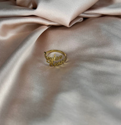 Custom Double Name Ring