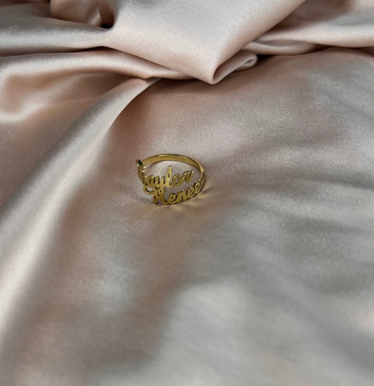 Custom Double Name Ring