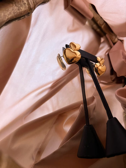 Double Heart Earrings