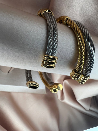 Silver Double Cable Bracelet