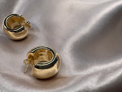 Thick Huggie Hoop Earrings