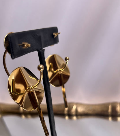 Gold Siren Hoop Earrings
