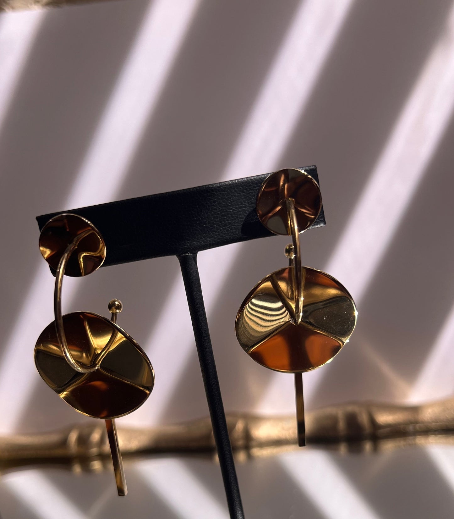 Gold Siren Hoop Earrings
