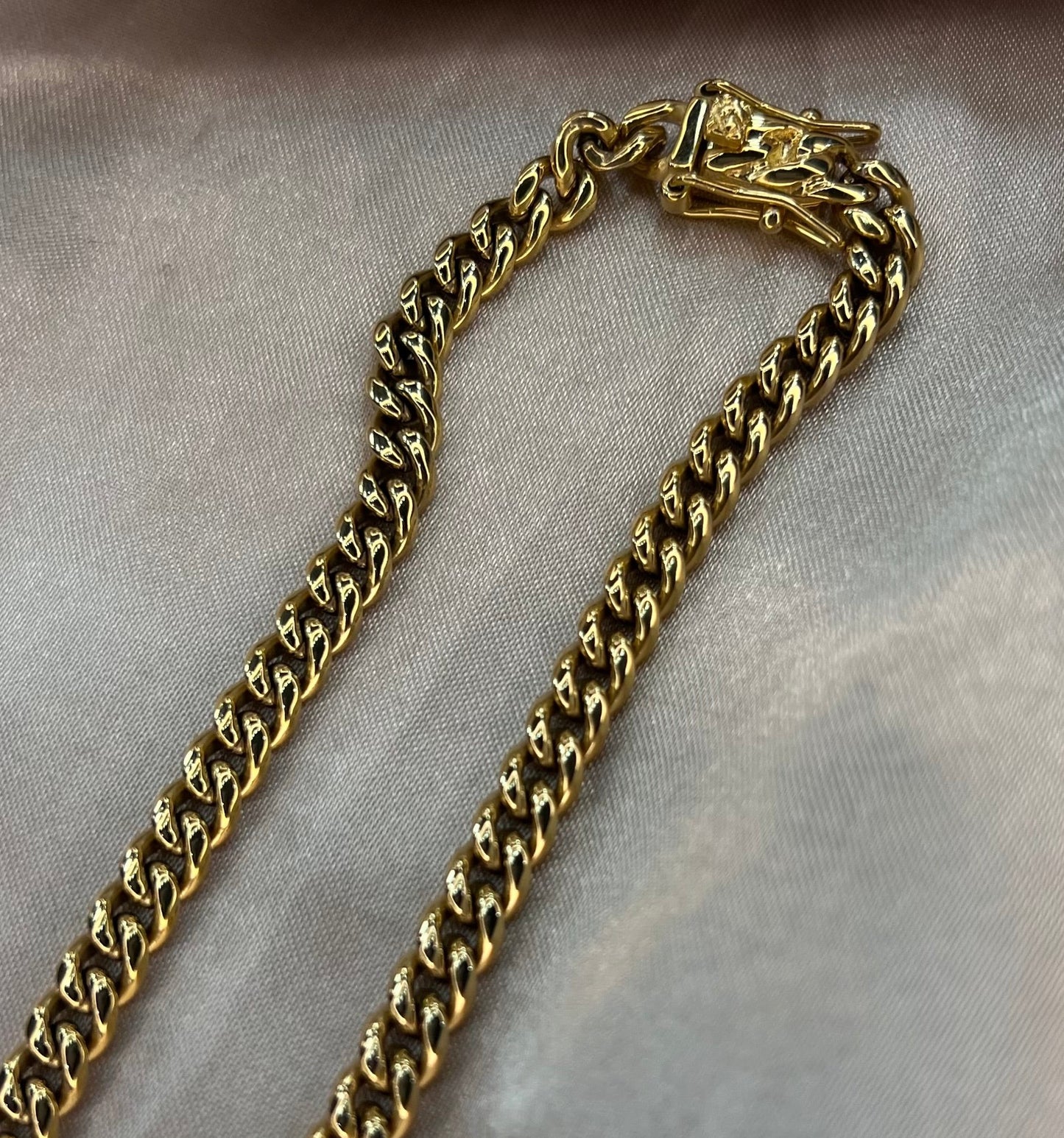 Custom Name Plate on Cuban Link Chain