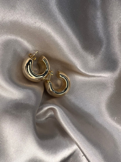 Thick Huggie Hoop Earrings