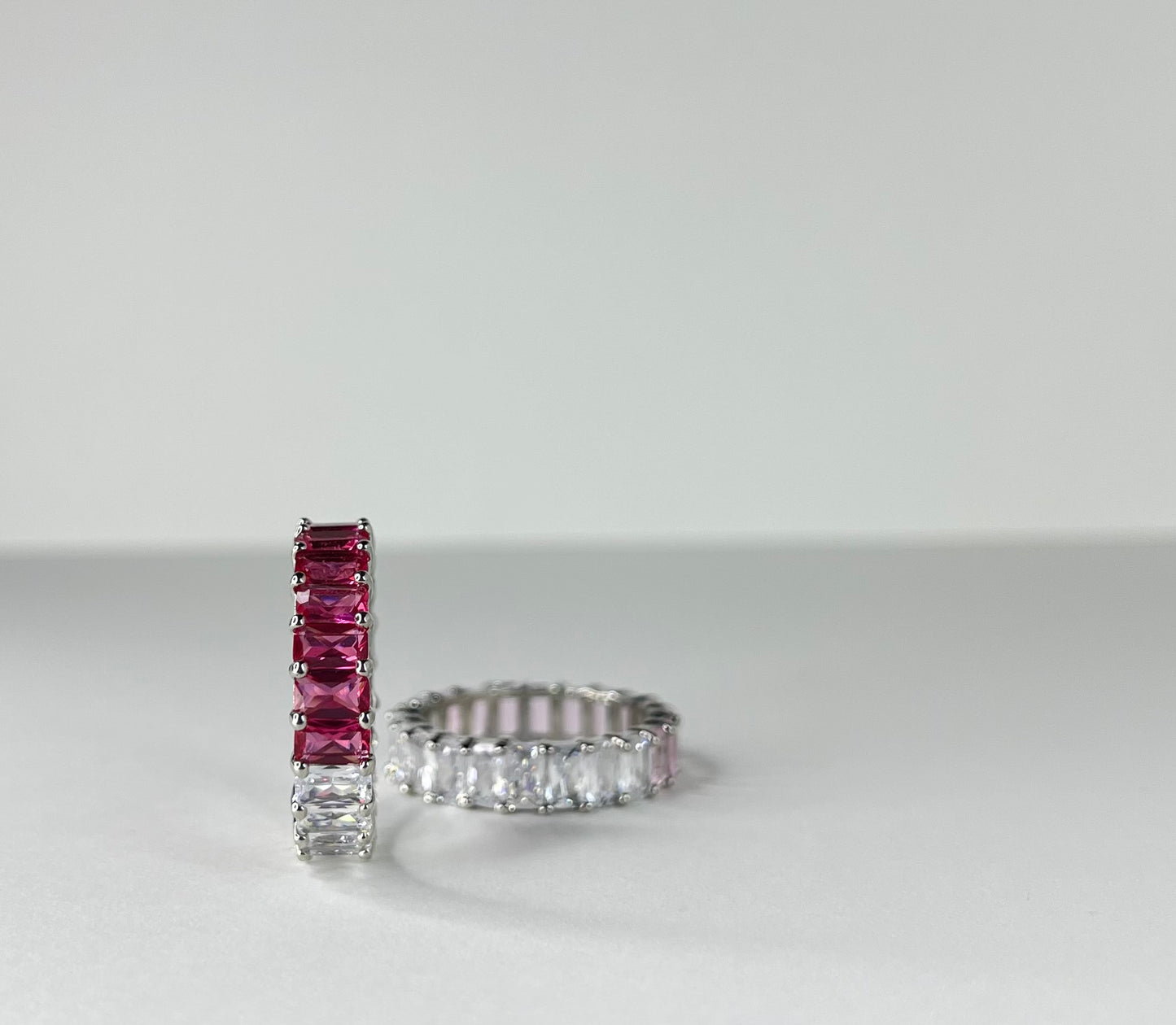 Two-Toned Pink Baguette Ring