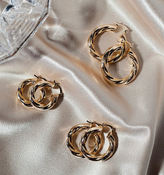 Twisted Hoop Earrings